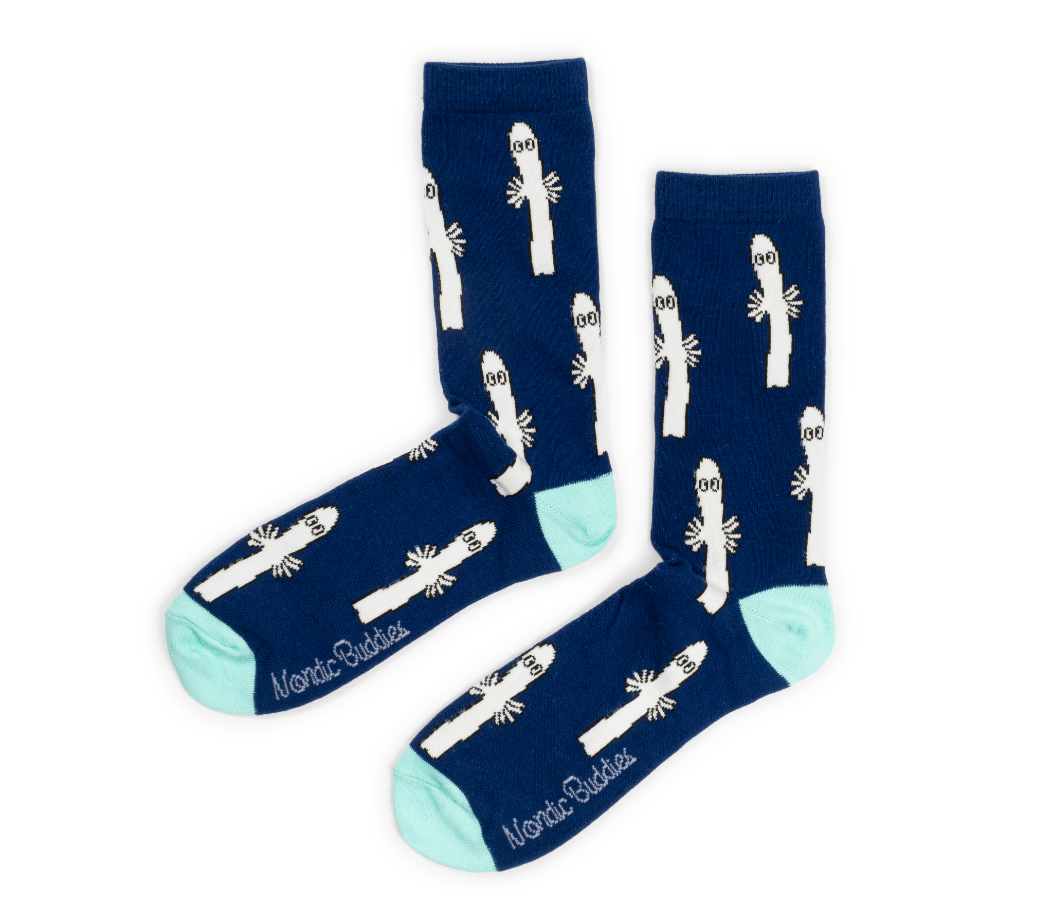 [Moomin] Nyoronyoro Men's Classic Socks Blue