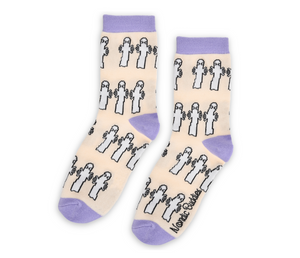 [Moomin] Nyoronyoro Women's Classic Socks Beige