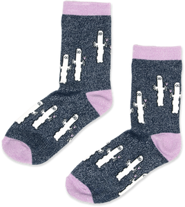 [Moomin] Nyoronyoro Women's Classic Socks Pastel Purple