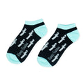 [Moomin] Nyoronyoro Men's Classic Ankle Socks Black/Turquoise