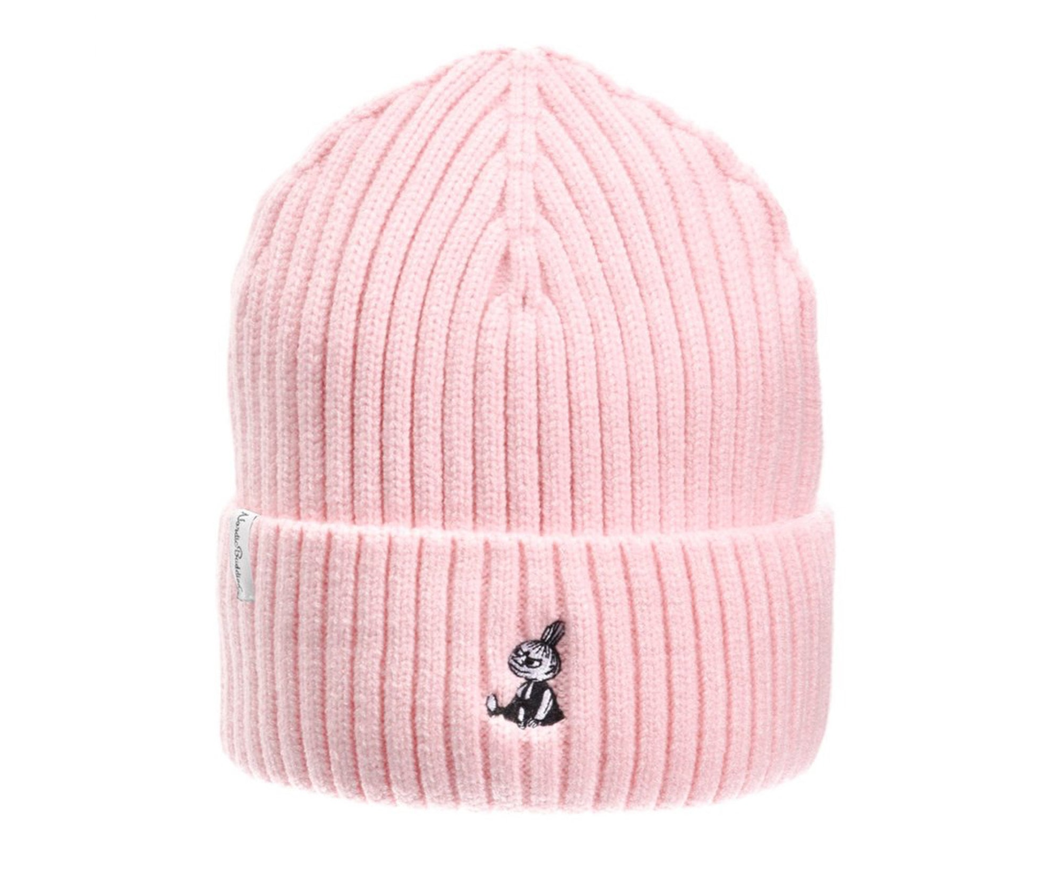 [Moomin] Little My Winter Embroidery Beanie Pink