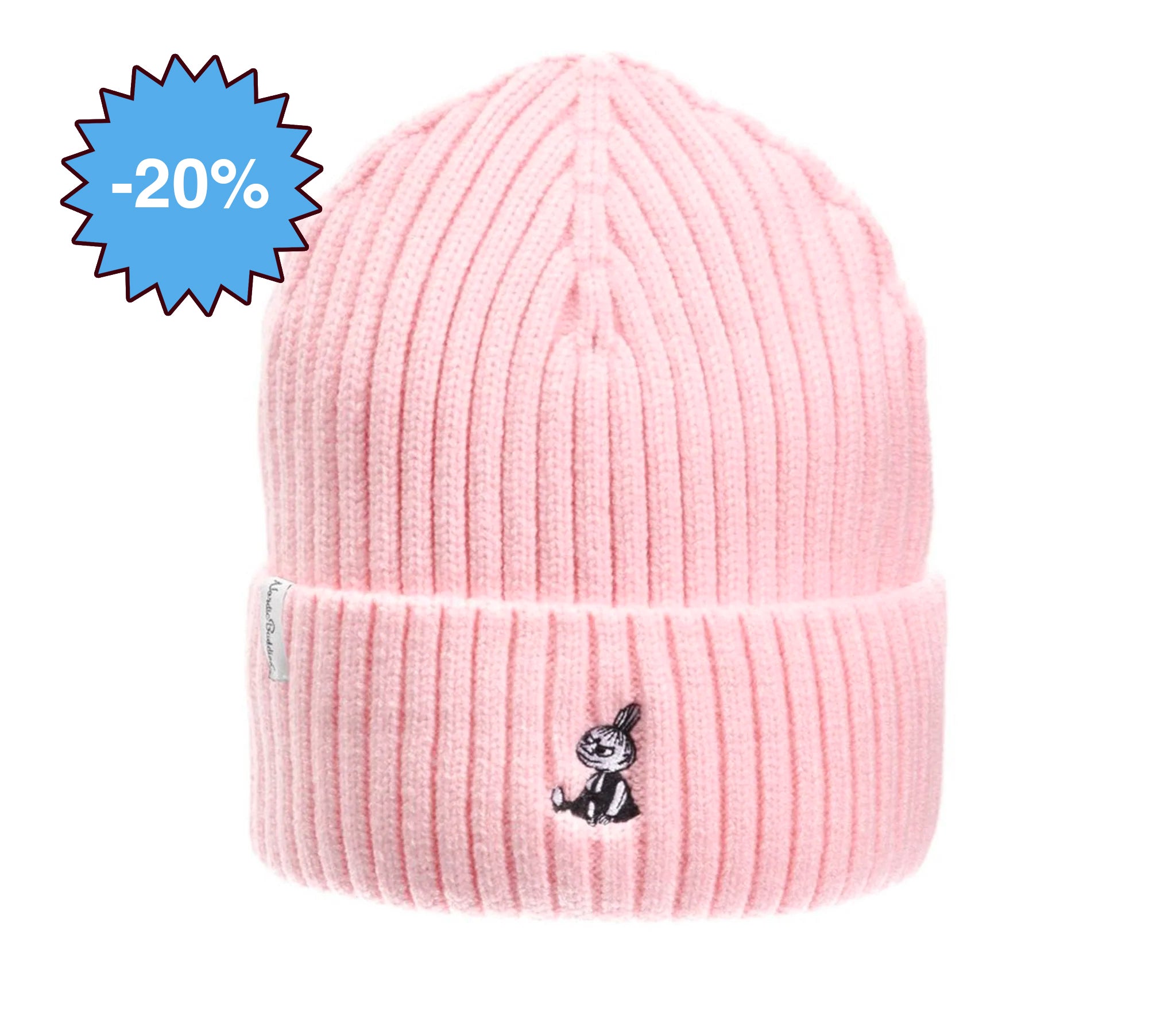 [Moomin] Little My Winter Embroidery Beanie Pink