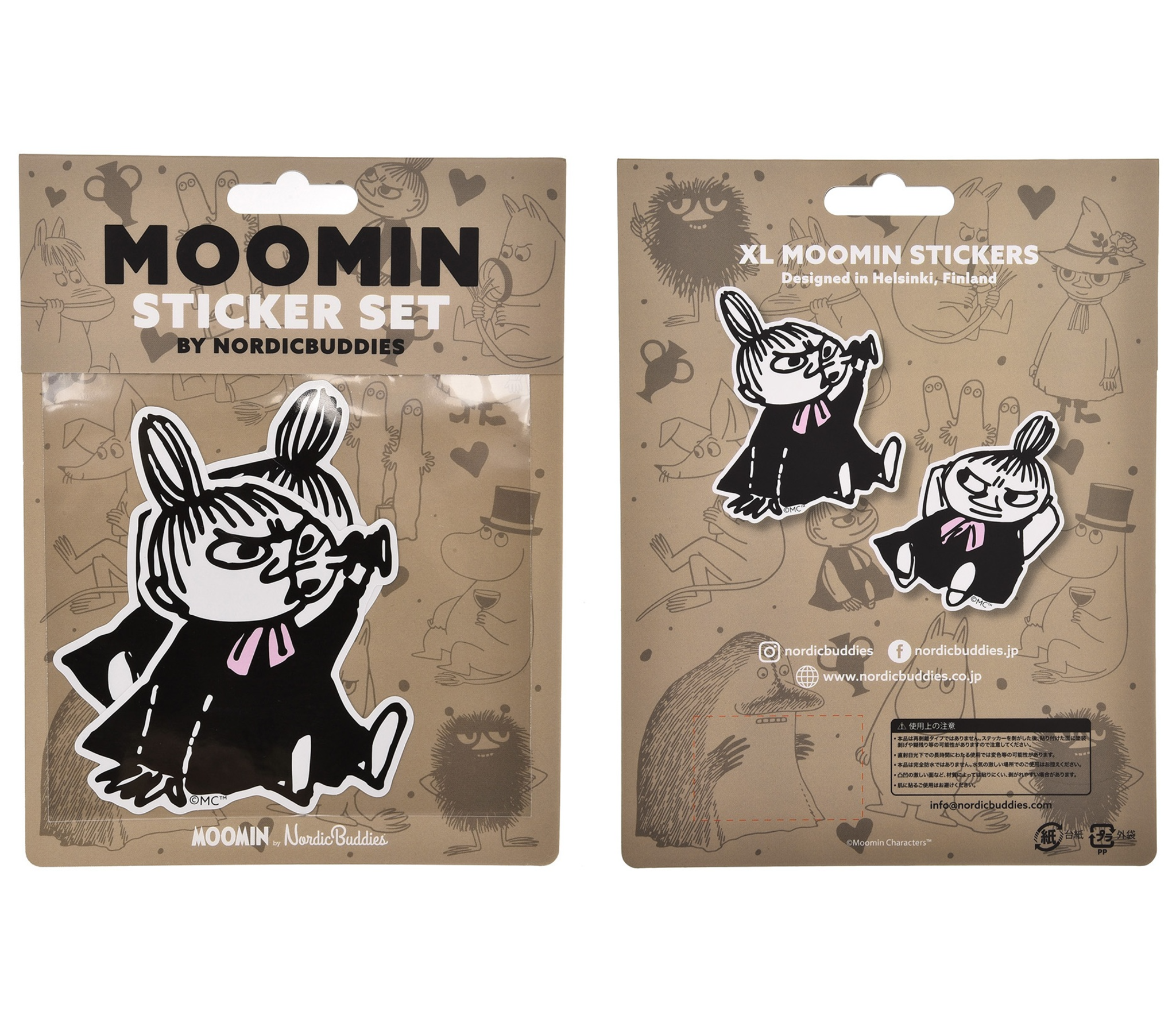 【ムーミン Moomin】ステッカーセット - リトルミー ブラックピンク