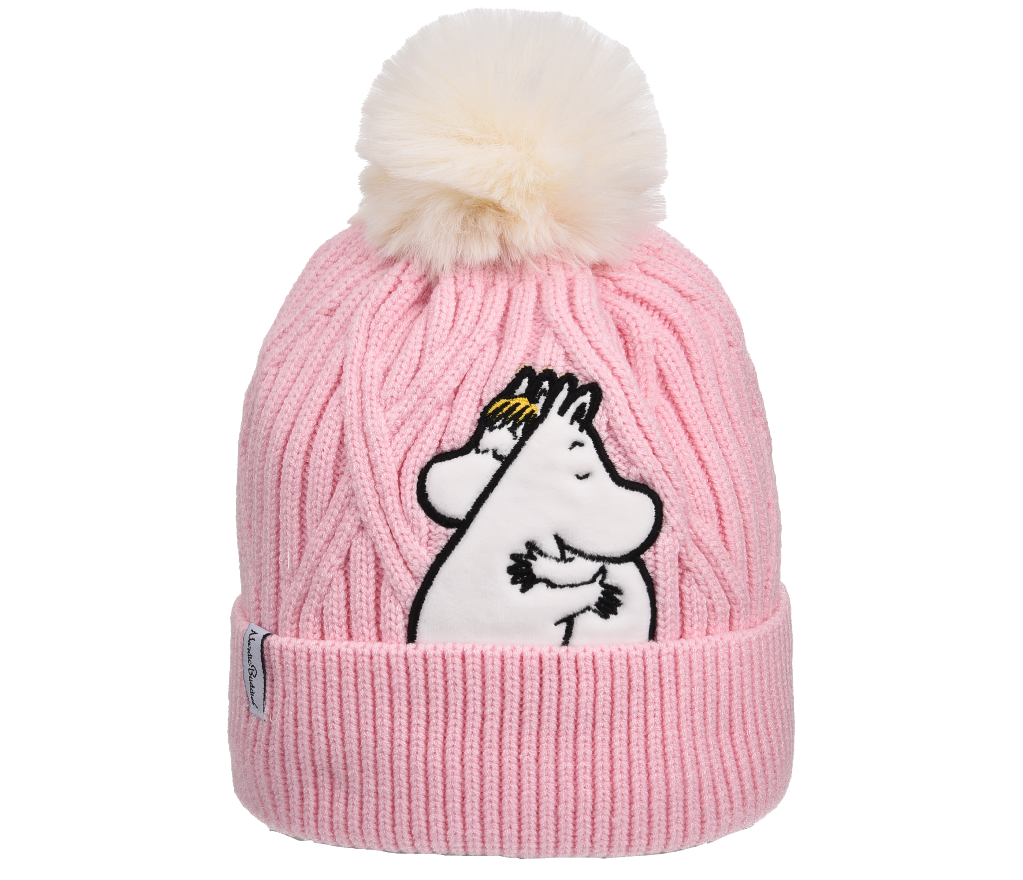 Moomin Love Winter Big Character Beanie Kids Pink