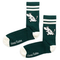 Moomin Running Men's Retro Socks Forest Green