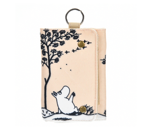 Moomin Under the Tree Canvas Wallet Beige