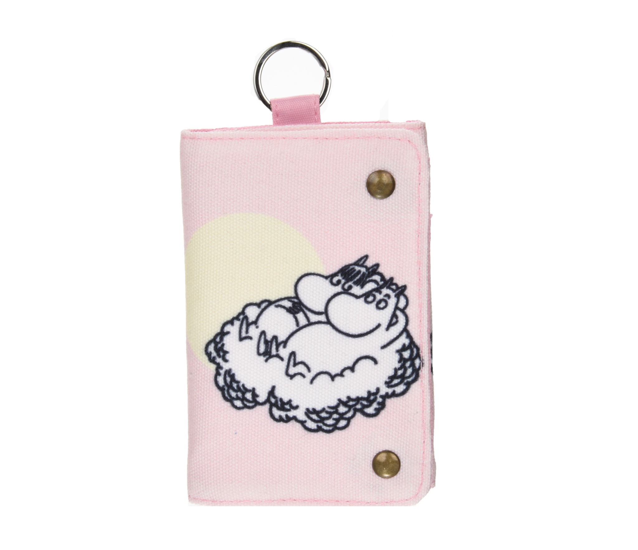 Moomin Riding on a Cloud Canvas Wallet Pink