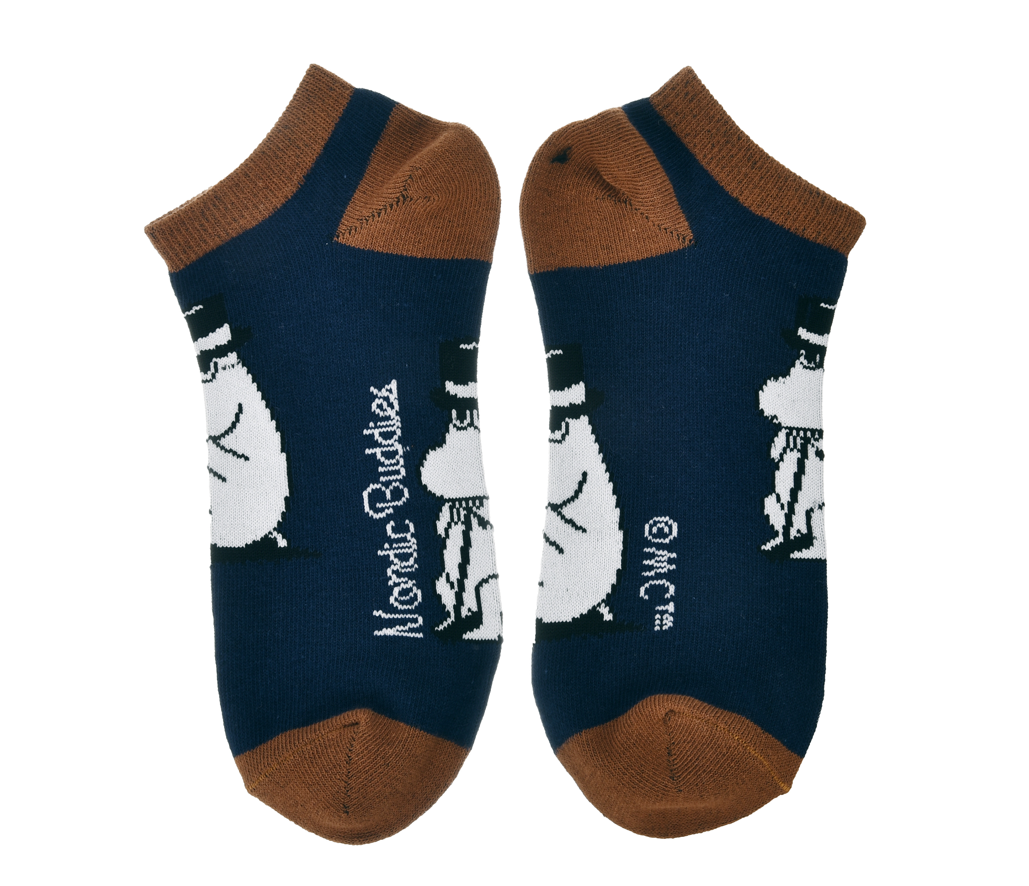 [Moomin] Moominpappa Men's Classic Ankle Socks Navy/Brown