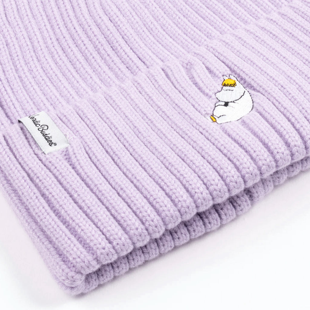 [Moomin] Snork Maiden Winter Embroidery Beanie Purple