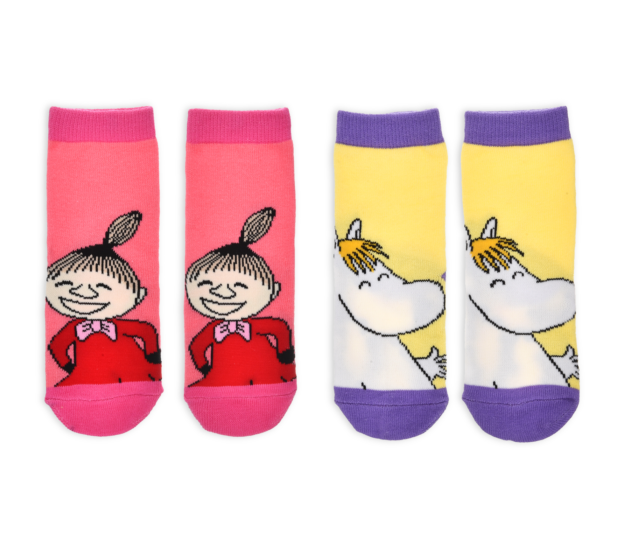 [Moomin] Little My Snork Maiden Classic Socks Kids Set of 2 Light Red Yellow
