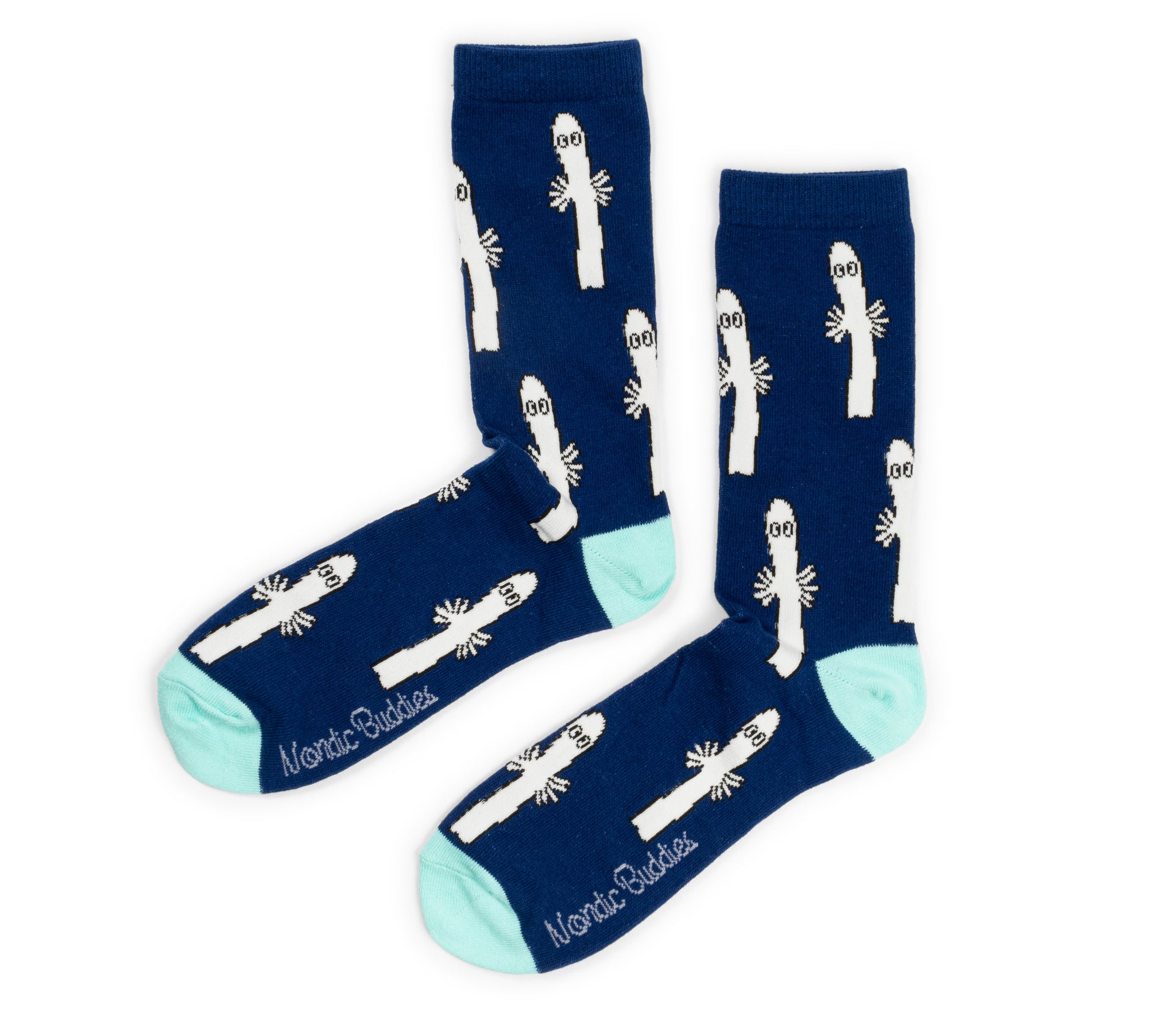 [Moomin] Nyoronyoro Men's Classic Socks Blue