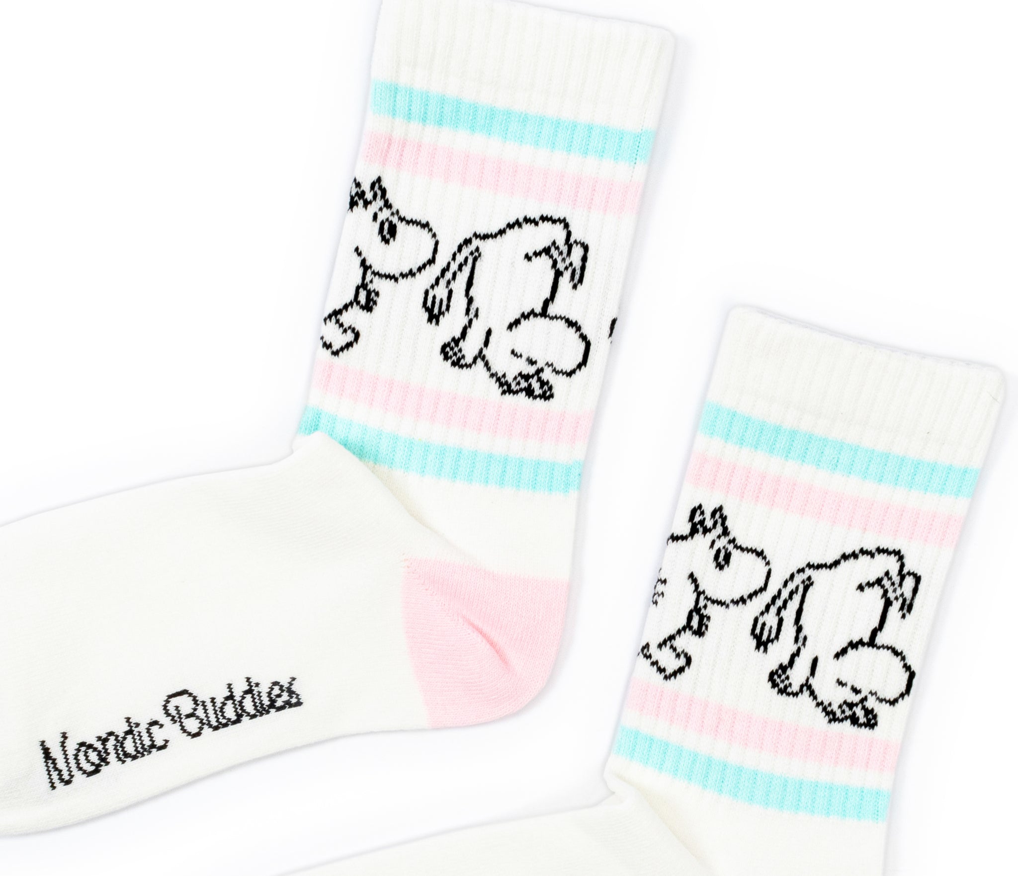 Moomin ladies retro socks white