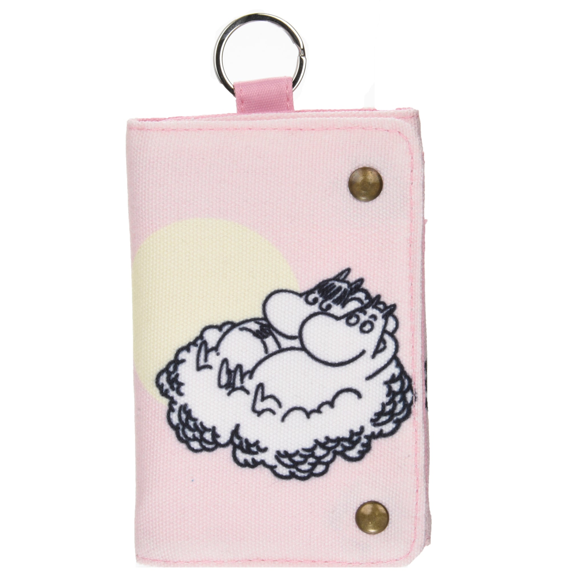 Moomin riding clouds canvas wallet pink MOOMIN31F