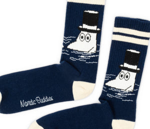 Moominpappa Men's Retro Socks Navy MPAPPA23H