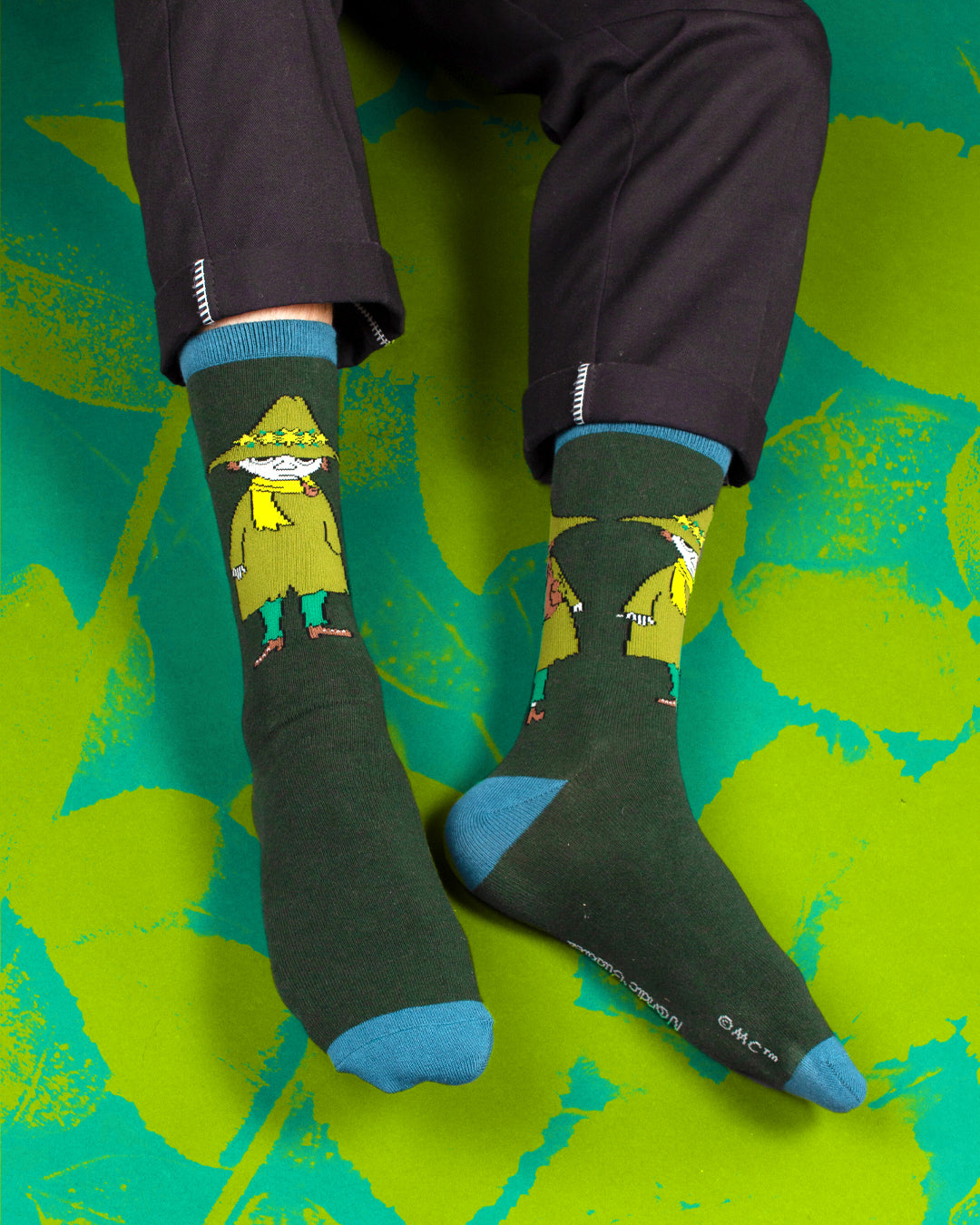 [Moomin] Snufkin Journey Men's Classic Socks Green